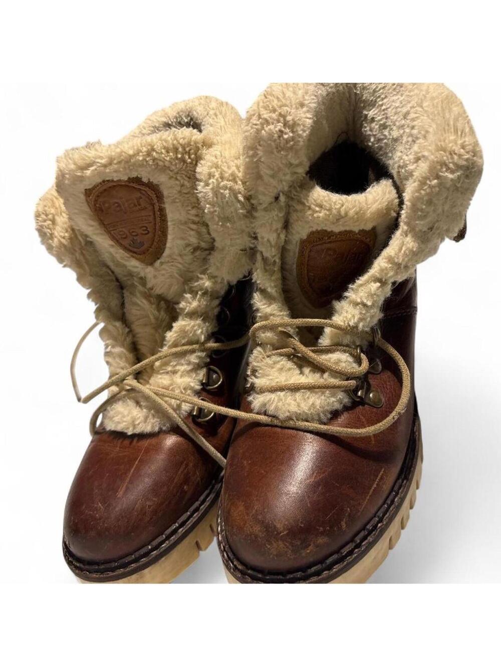 Vintage Pajar shearling boots brown leather après ski
